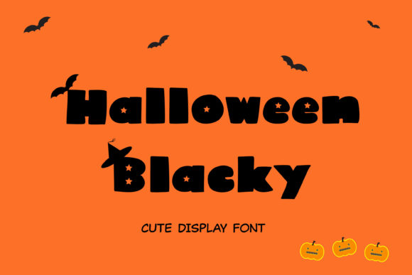 Halloween Blacky Decorative Font By jennythip