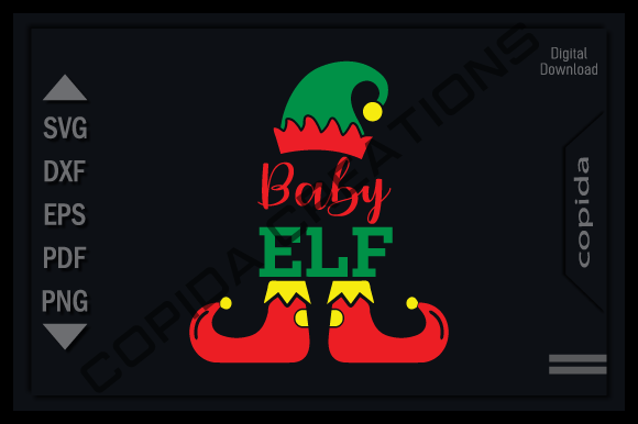 Baby ELF Svg Printable Cutting File Gráfico Manualidades Por Copida
