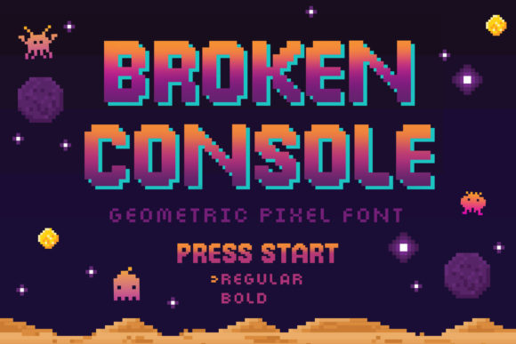 Broken Console Display Font By Arterfak Project