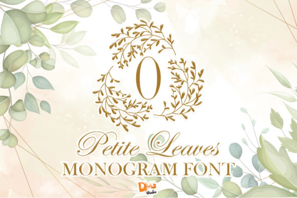 Petite Leaves Monogram Decorative Font By dmletter31