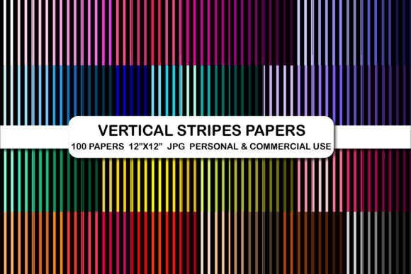 Stripes Digital Papers Vertical Lines Graphic Patterns By bestgraphicsonline