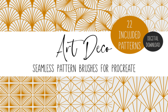 Art Deco Pattern Brushes for Procreate Graphic Brushes By designavmad