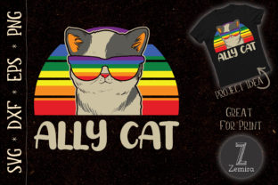 Nonbinary Gay Pride Cat LGBT Sunglasses Gráfico Designs de Camisetas Por Zemira