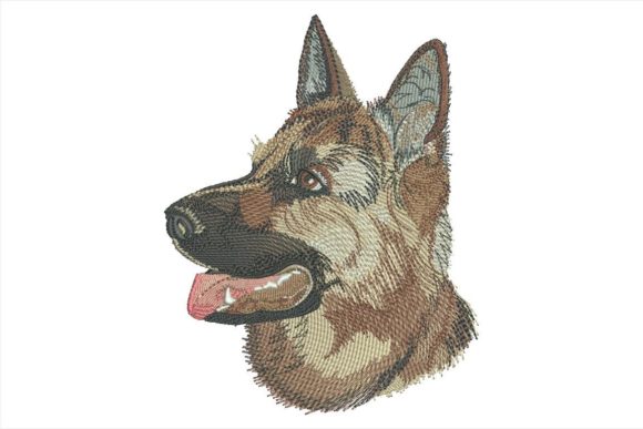 German Shepherd Dogs Embroidery Design By PolskyEmbroidery