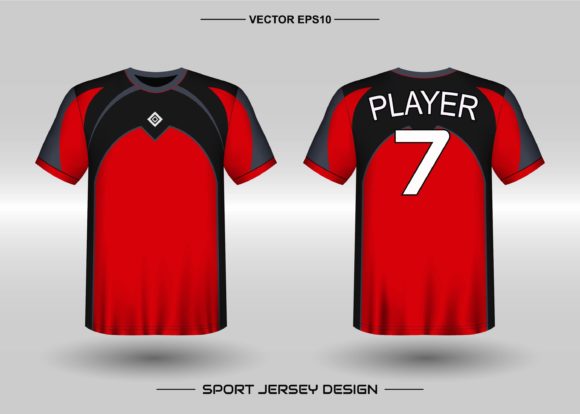 Sport Jersey Design Template Gráfico Plantillas de Impresión Por Artmr
