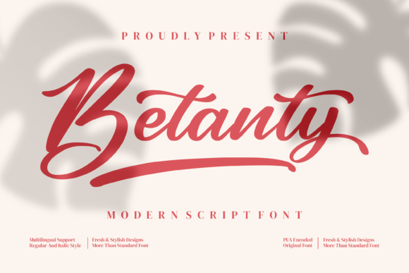 Betanty Script & Handwritten Font By integritypestudio