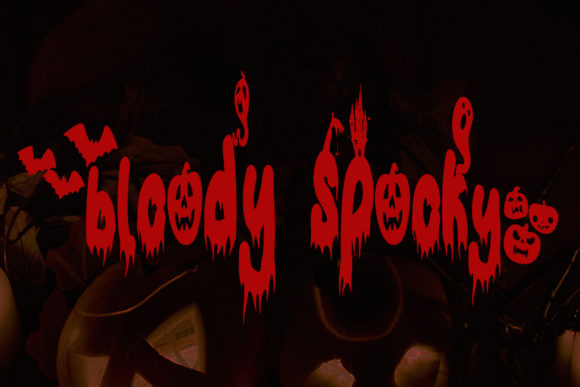Bloody Spooky Decorative Font By tinyhandletter