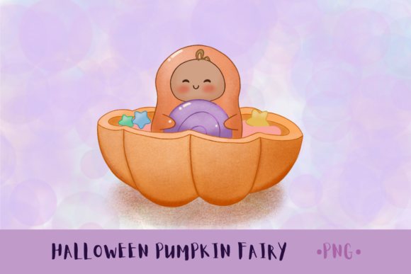 Halloween Pumpkin Fairy Graphic Illustrations By DUCKYCHOCO
