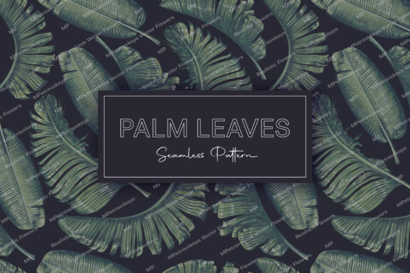 Vector Pattern "Palm Leaves" Graphic Patterns By MPetrovskaya