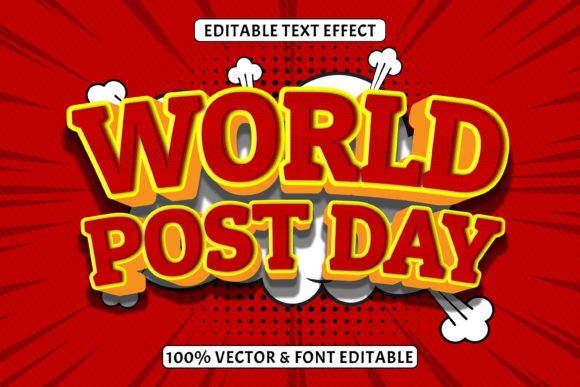 World Post Day Editable Text Effect Afbeelding Layer Styles Door 5amil.studio55