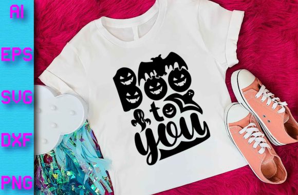 Boo to You SVG T-shirt Design Grafika Szablony do Druku Przez Design Store