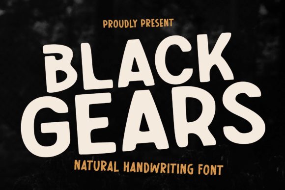 Black Gears Display Font By fontherapy