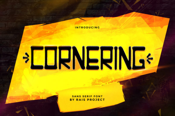 Cornering Display Font By RaisProject