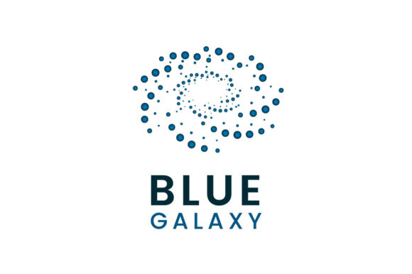 Blue Galaxy Dots Logo Design Graphic Logos By MAEIN