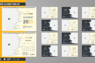 2021 Desk Calendar Template Design Gráfico Plantillas de Impresión Por Designer_WR