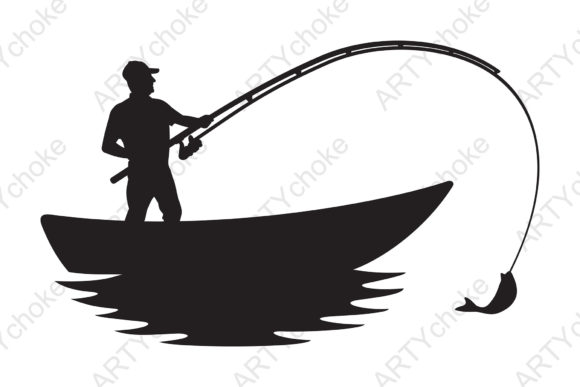 Fisherman. SVG File Ready for Cricut Grafika Ilustracje do Druku Przez artychoke.design