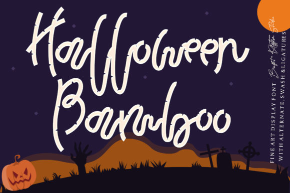 Halloween Bamboo Script & Handwritten Font By brightrhythmstudio
