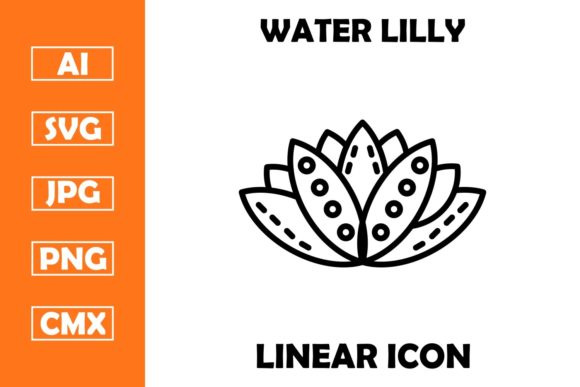 Water Lilly Vector Line Icon Design Graphic Icons By Pexelpy