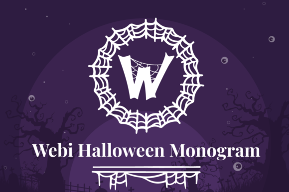 Webi Halloween Monogram Decorative Font By attypestudio
