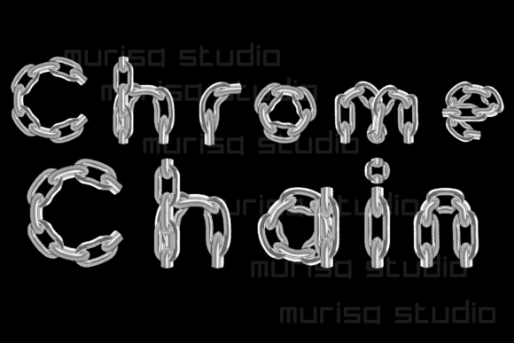 Chrome Chain Farb-Schriftarten Schriftart Von murisa.studio