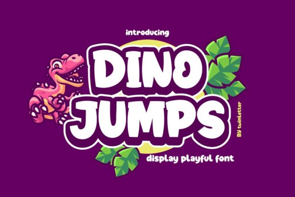 Dino Jumps Display Font By twinletter