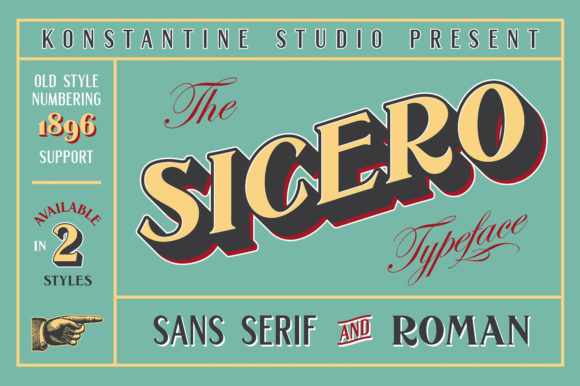Sicero Serif-Schriftarten Schriftart Von konstantinestudio