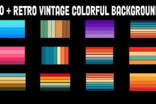Retro Vintage Colorful Background 30+ Graphic Print Templates By raqibul_graphics 2