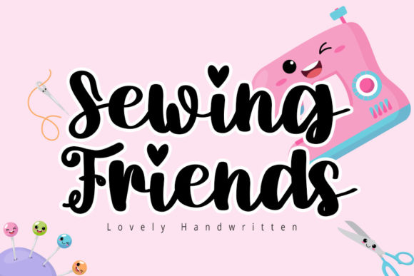 Sewing Friends Fuentes Caligráficas Fuente Por inworkID