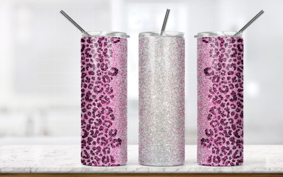 Glitter Leopard 20oz Tumbler Sublimation Graphic Patterns By Army Custom
