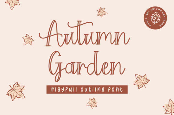 Autumn Garden Fontes de Exibição Fonte Por Graphix Line Studio