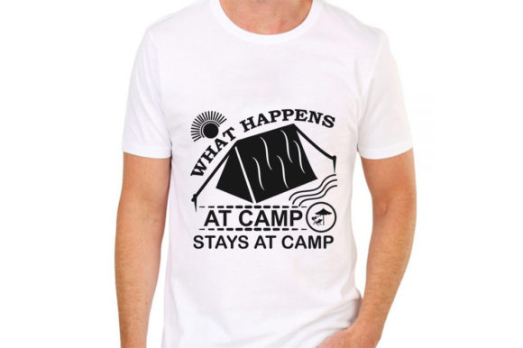 What Happens at Camp Stays at Camp Graphic T-shirt Designs By Gm Designer
