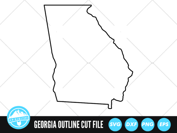 Georgia Outline SVG | Georgia Cut File Graphic Crafts By lddigital