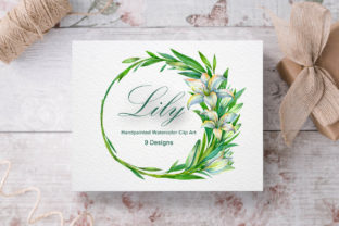 Lilies Watercolor Flower Clip Art Graphic Product Mockups By NatidaClipArt 4