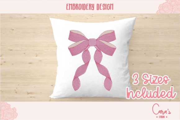 Pink Bow Nursery Embroidery Design By carasembor