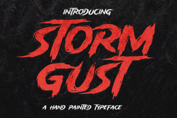 Storm Gust Display Font By Hanzel Studio