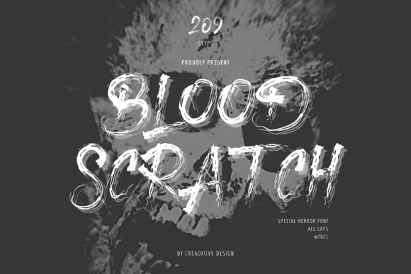 Blood Scratch Display Font By Creaditive Design