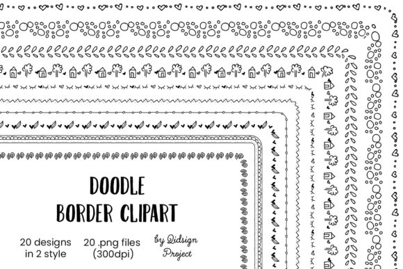 Doodle Border Clipart Graphic Illustrations By qidsign project