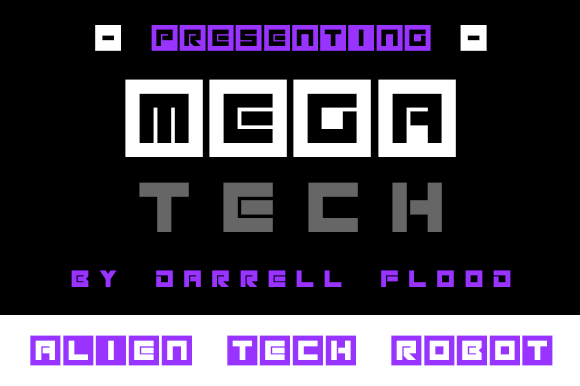 Megatech Display Font By Dadiomouse