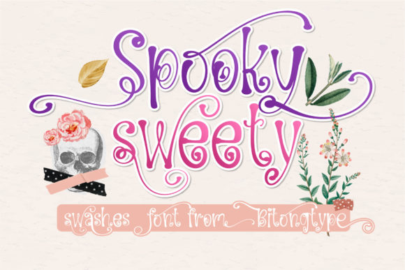 Spooky Sweety Fuentes Caligráficas Fuente Por BitongType