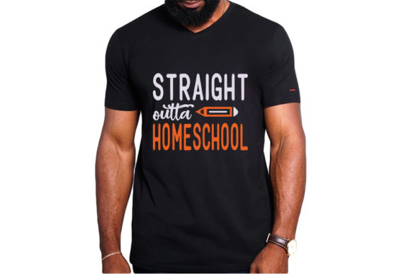 Home School Svg Design, Straight Outta H Grafika Projekty Koszulek Przez Heart Touch Design
