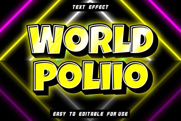 World Polio Editable Text Effect Gráfico Estilos de capas Por 4gladiator.studio44
