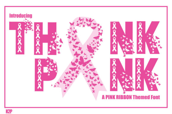 Think Pink Decorative Font By KtwoP