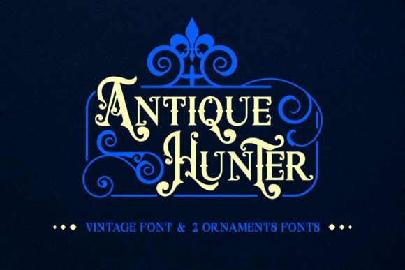 Antique Hunter Czcionki Gotyckie Czcionka Przez vectorheroes