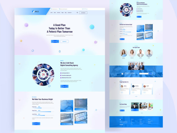 Sass Landing Page UI Design Graphic Landing Page Templates By ordainit