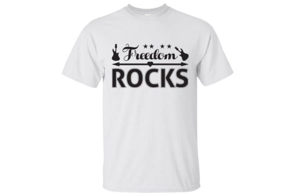 4th of July Svg Design, Freedom Rocks Illustration Designs de T-shirts Par Dreams Store