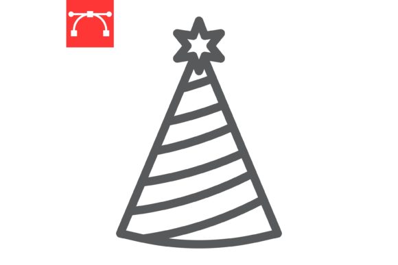 Party Hat Line Icon Afbeelding Iconen Door Fox Design