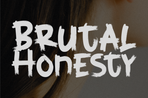 Brutal Honesty Display Font By olivetype