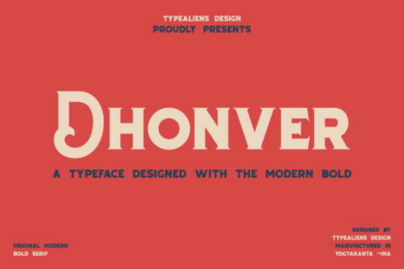 Dhonver Serif-Schriftarten Schriftart Von typealiens