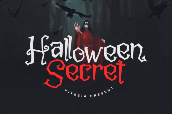 Halloween Secret Fontes de Exibição Fonte Por Pixesia Studio