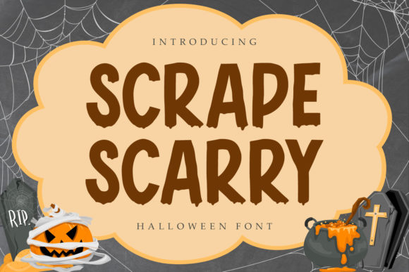 Scrape Scarry Display Font By Typefar
